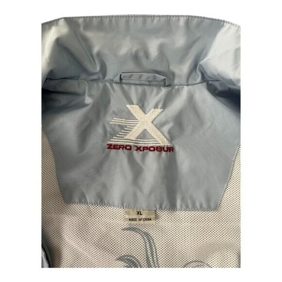 ZeroXposur Women’s XL Light Blue Full-Zip Windbreaker Jacket - Picture 6 of 12